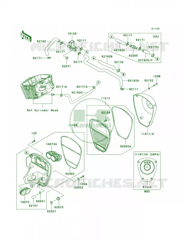 Air Cleaner Kawasaki MOTOS 900 2009 Vulcan 900 Custom  VN900C9F