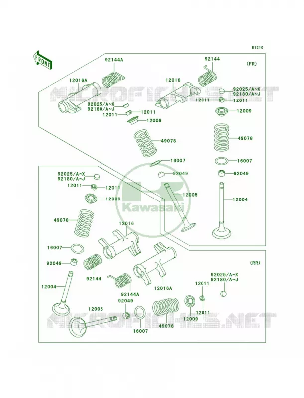 Valves Kawasaki MOTOS 900 2009 Vulcan 900 Custom  VN900C9F