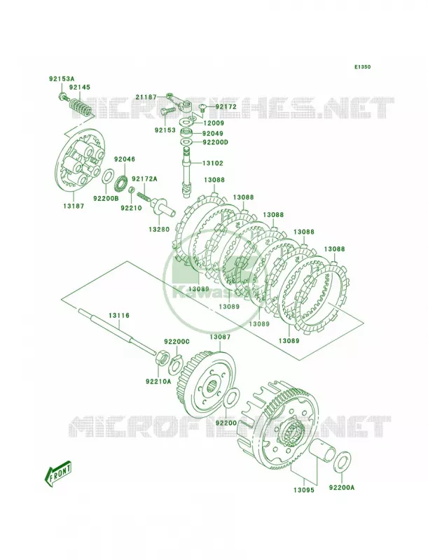 Clutch Kawasaki MOTOS 125 2006 KLX125  KLX125A6F