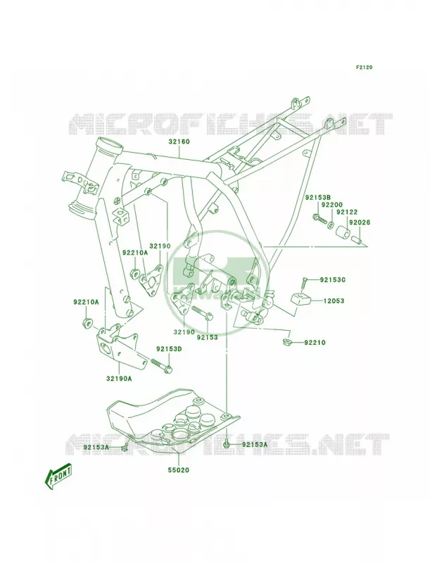 Frame Kawasaki MOTOS 125 2006 KLX125  KLX125A6F