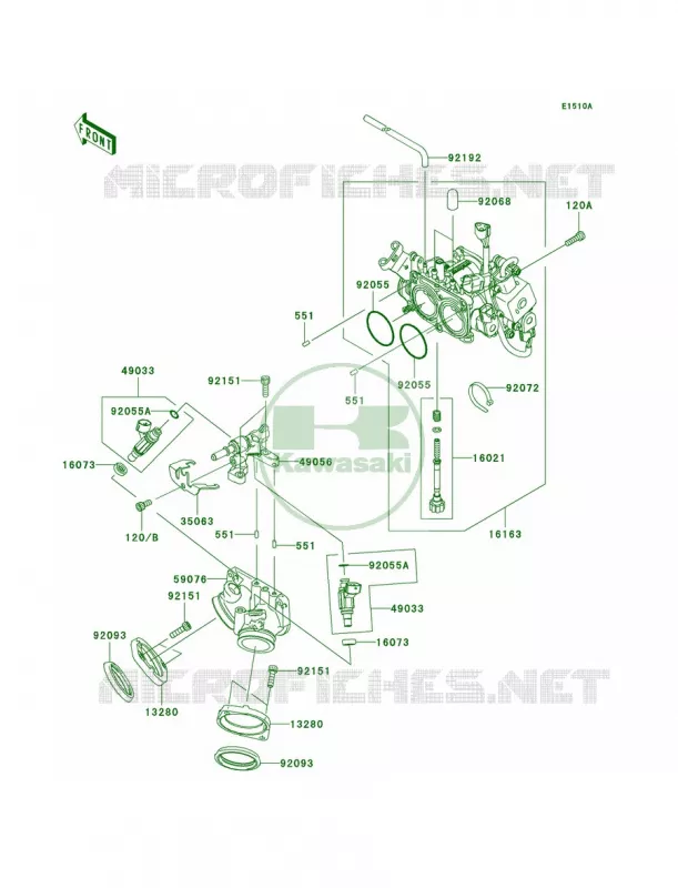 ThrottleD8F-DAF Kawasaki MOTOS 900 2008 Vulcan 900 Classic LT  VN900D8F