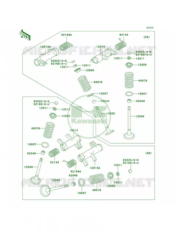 Valves Kawasaki MOTOS 900 2008 Vulcan 900 Classic LT  VN900D8F