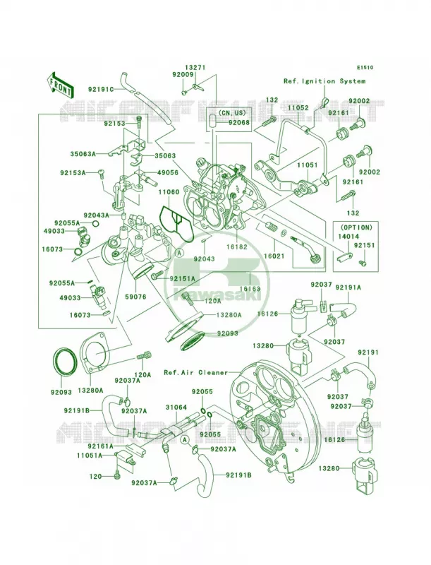 Throttle Kawasaki MOTOS 1600 2008 Vulcan 1600 Nomad  VN1600D8F