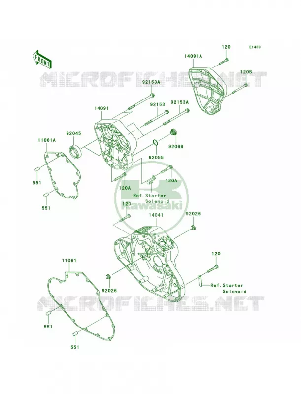 Cam Covers Kawasaki MOTOS 2000 2008 Vulcan 2000  VN2000G8F