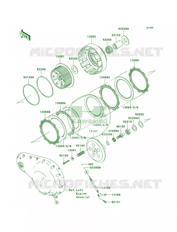 Clutch Kawasaki MOTOS 2000 2008 Vulcan 2000  VN2000G8F