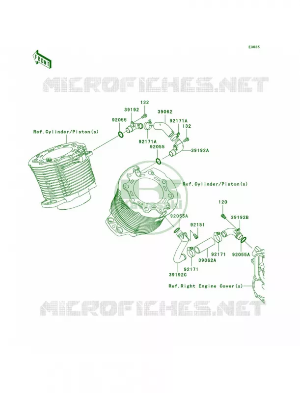 Cooling Kawasaki MOTOS 2000 2008 Vulcan 2000  VN2000G8F