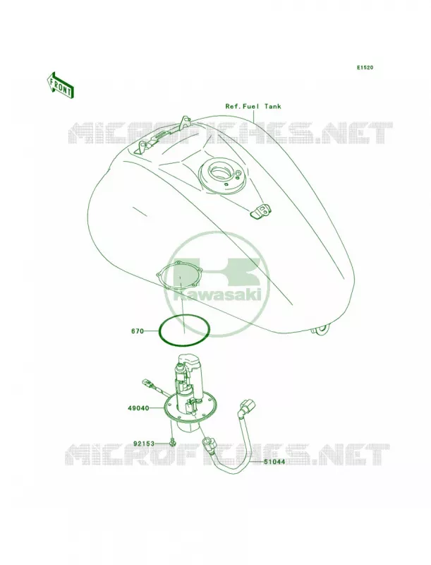 Fuel Pump Kawasaki MOTOS 2000 2008 Vulcan 2000  VN2000G8F