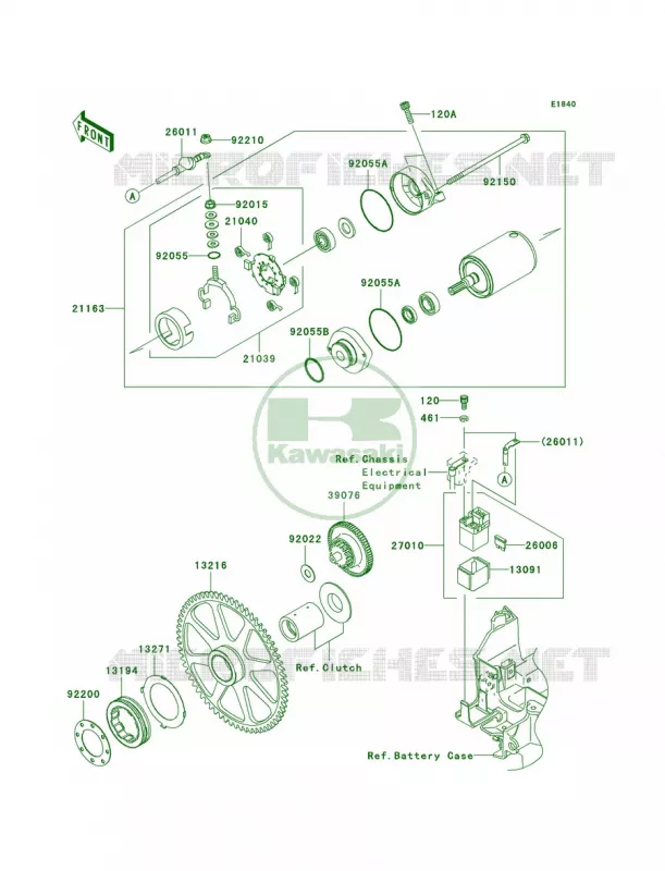 Starter Motor Kawasaki MOTOS 2000 2008 Vulcan 2000  VN2000G8F