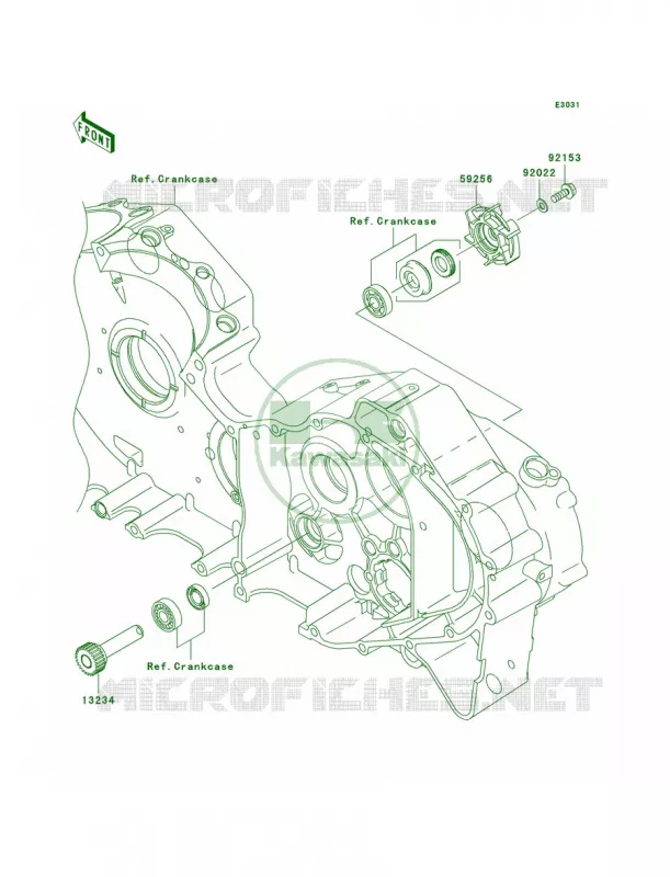 Water Pump Kawasaki MOTOS 2000 2008 Vulcan 2000  VN2000G8F