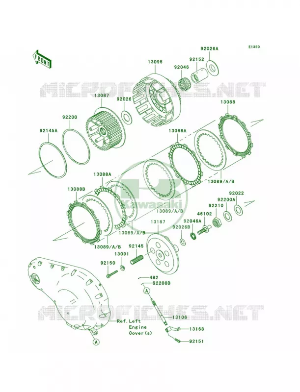 Clutch Kawasaki MOTOS 2000 2008 Vulcan 2000 Classic  VN2000H8F