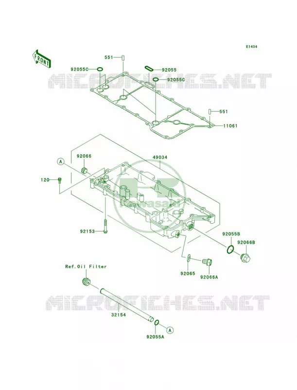 Oil Pan Kawasaki MOTOS 2000 2008 Vulcan 2000 Classic  VN2000H8F