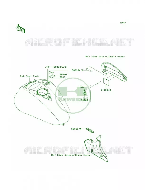 Labels Kawasaki MOTOS 2000 2008 Vulcan 2000 Classic LT  VN2000J8F