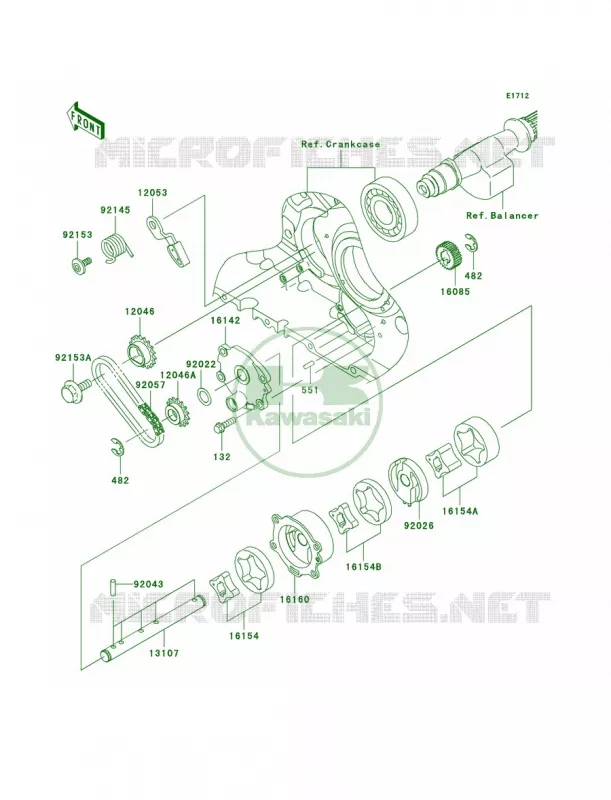 Oil Pump Kawasaki MOTOS 2000 2008 Vulcan 2000 Classic LT  VN2000J8F