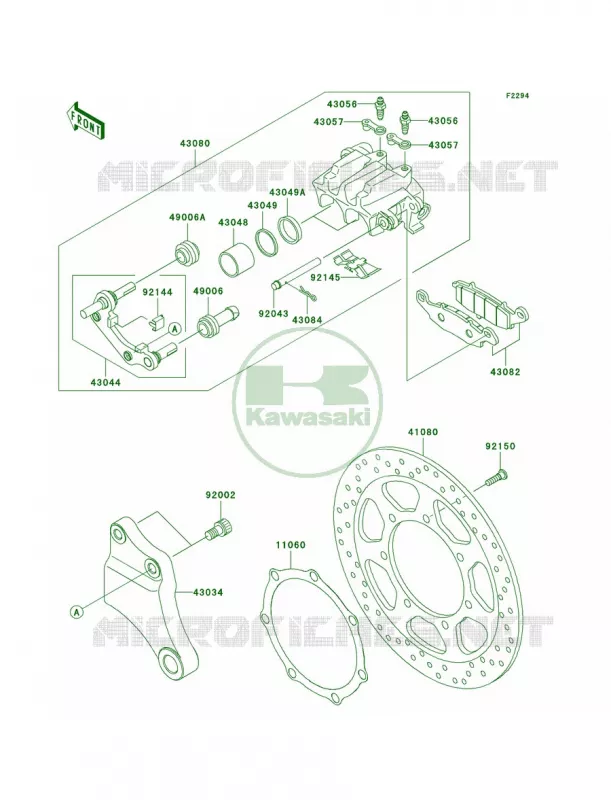 Rear Brake Kawasaki MOTOS 2000 2008 Vulcan 2000 Classic LT  VN2000J8F