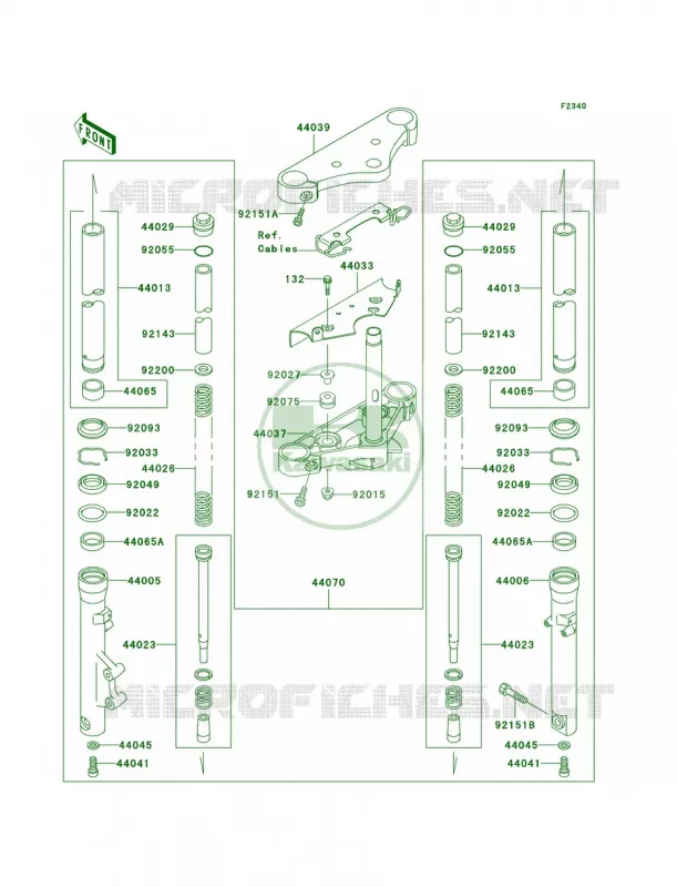 Front ForkC6F Kawasaki MOTOS 500 2007 Vulcan 500 LTD  EN500C7F