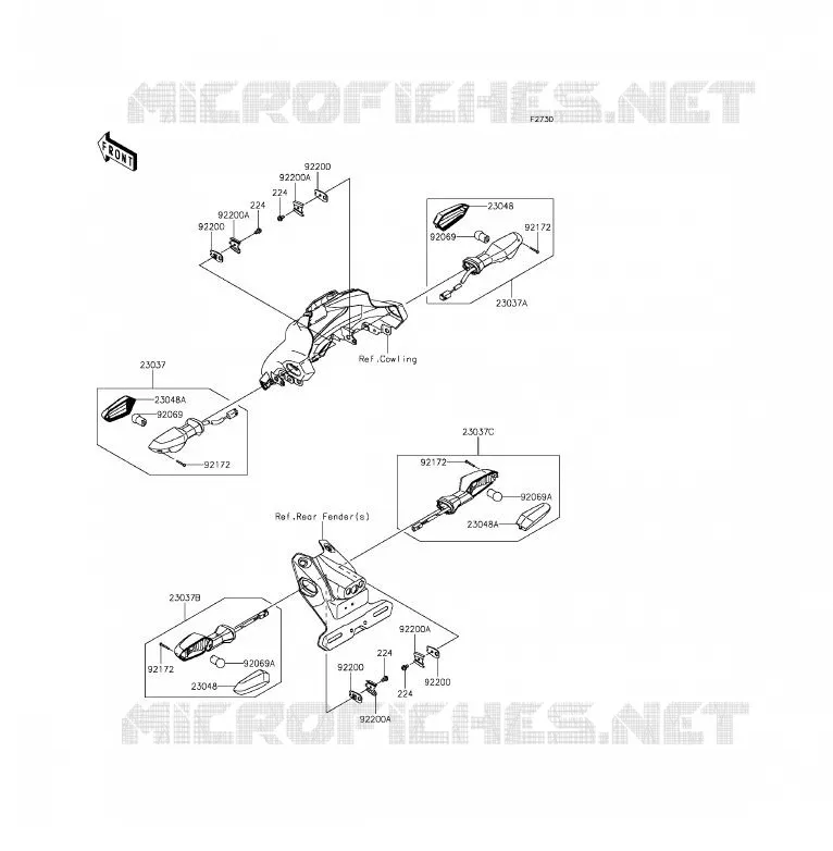 CLIGNOTANTS Kawasaki MOTOS 250 2015 Z250SL ABS  BR250FFS