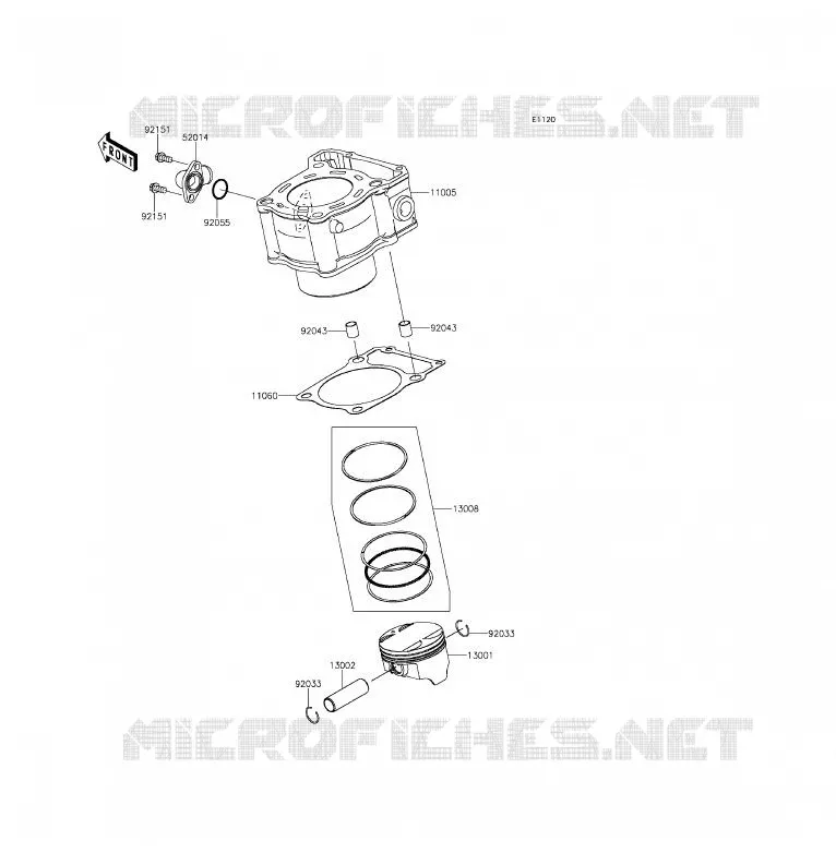 CYLINDRE/PISTON Kawasaki MOTOS 250 2015 Z250SL ABS  BR250FFS