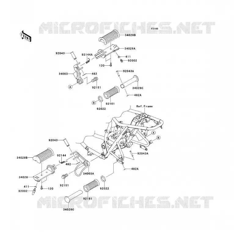 REPOSE PIED Kawasaki MOTOS 800 2013 W800  EJ800ADFA