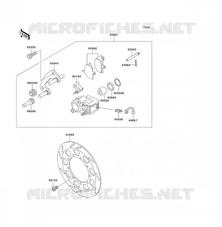 FREIN AVANT Kawasaki MOTOS 650 2002 KLR650  KL650-A16