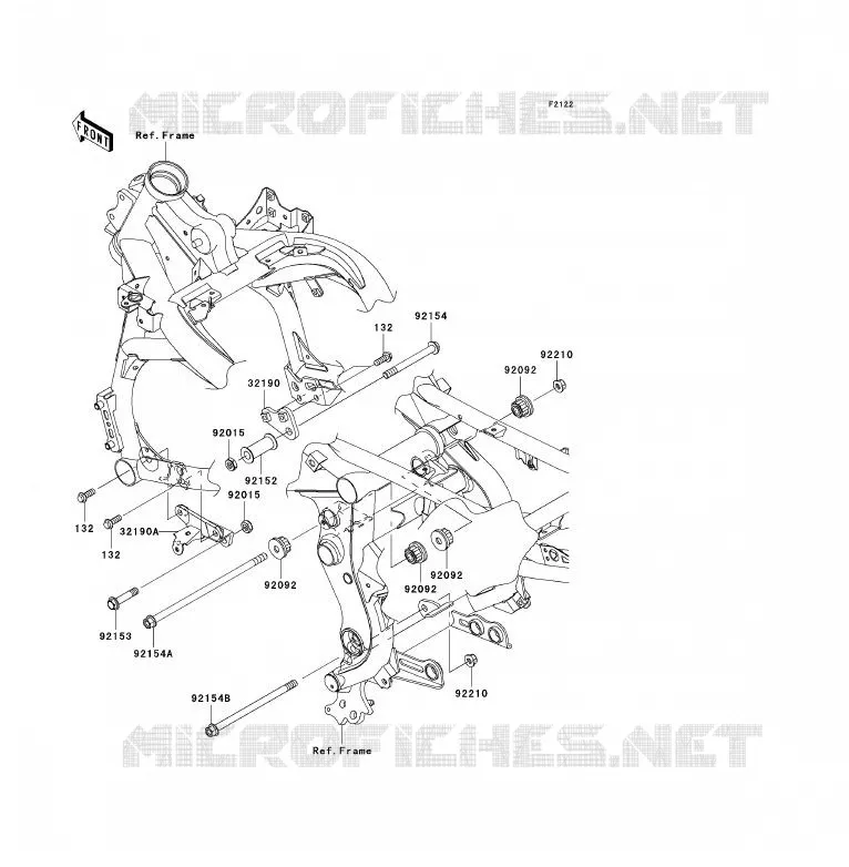 SUPPORT MOTEUR Kawasaki MOTOS 650 2012 VERSYS 650 ABS  KLE650DCFW