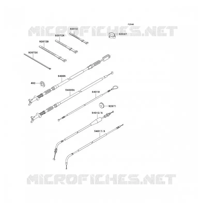 CABLES Kawasaki QUAD 360 2009 KVF360  KVF360B9F