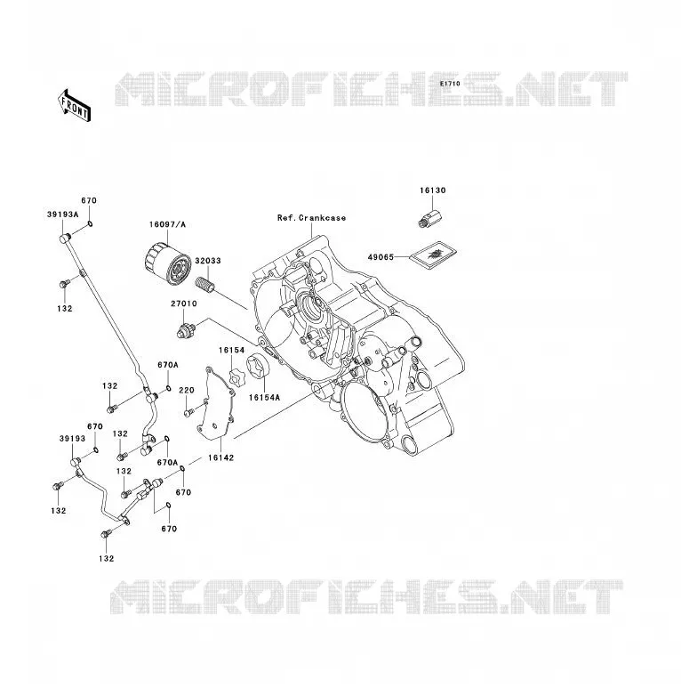 POMPE A HUILE/FILTRE &Agrave; HUILE Kawasaki QUAD 360 2009 KVF360  KVF360B9F