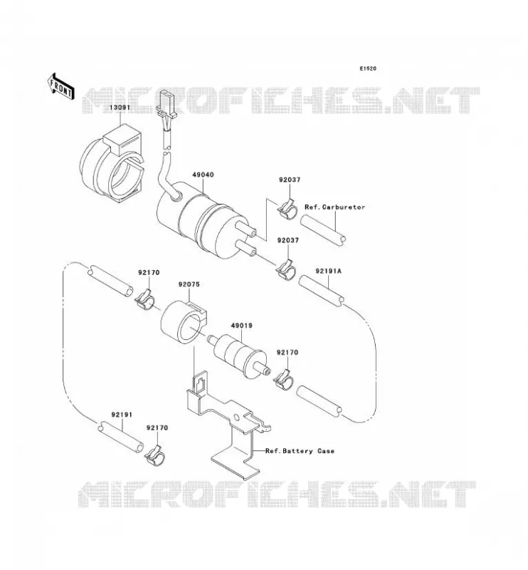 POMPE A ESSENCE Kawasaki MOTOS 1500 1997 VN1500 CLASSIC  VN1500-D2A