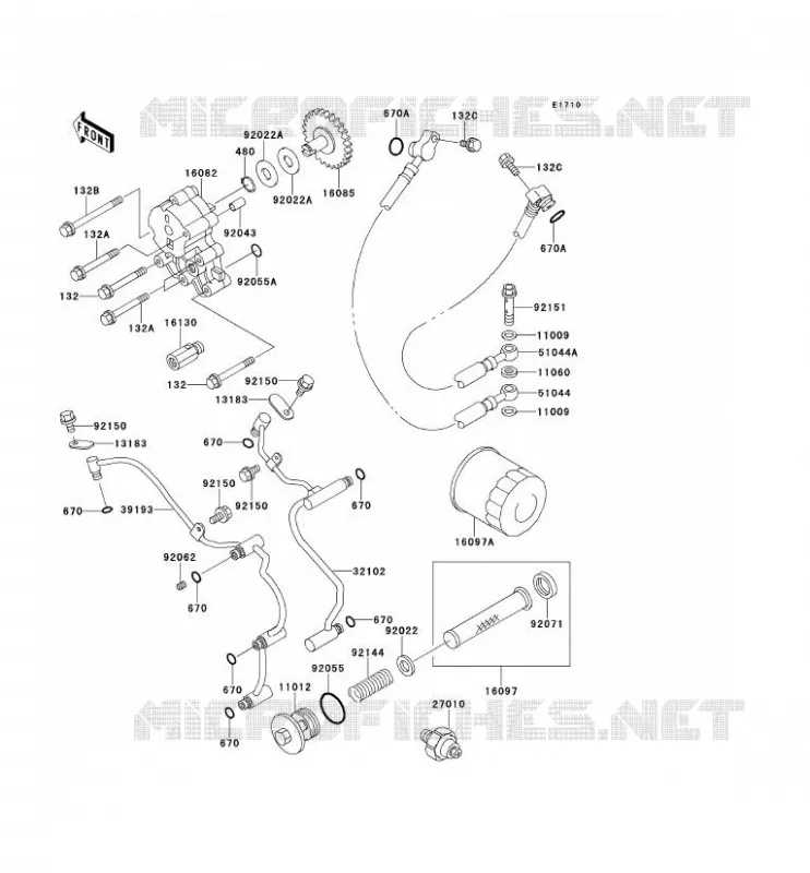 POMPE A HUILE Kawasaki MOTOS 1500 1998 VN1500 CLASSIC  VN1500-E1