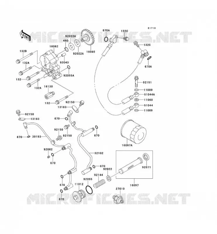 POMPE A HUILE Kawasaki MOTOS 1500 1998 VN1500 CLASSIC  VN1500-E1