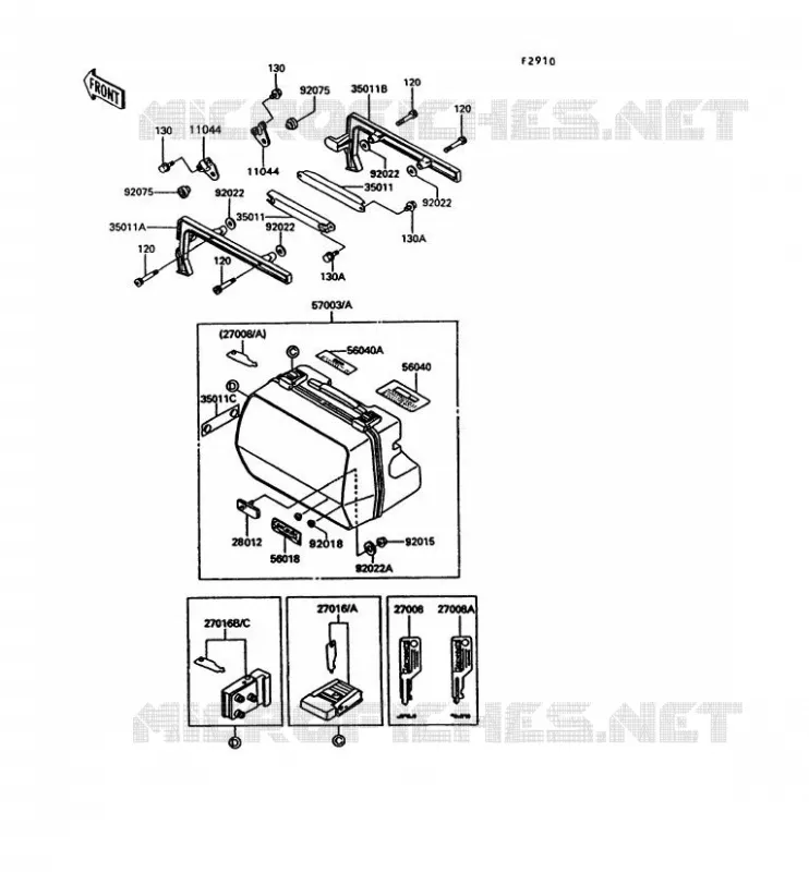 ACCESSOIRE Kawasaki MOTOS 1000 1993 1000GTR  ZG1000-A8