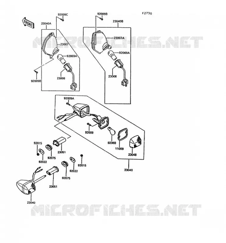 CLIGNOTANTS Kawasaki MOTOS 1000 1993 1000GTR  ZG1000-A8