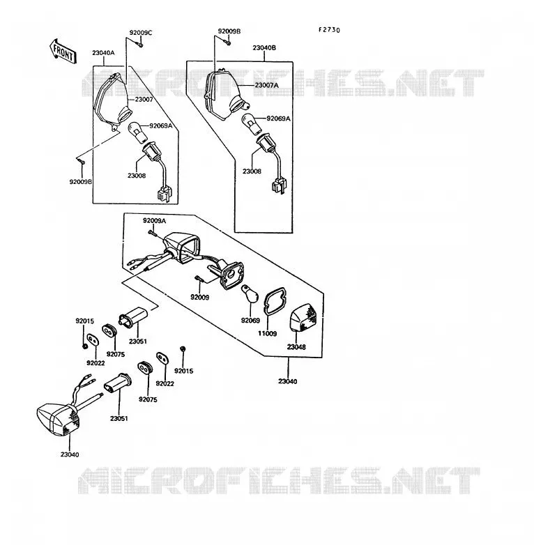 CLIGNOTANTS Kawasaki MOTOS 1000 1993 1000GTR  ZG1000-A8