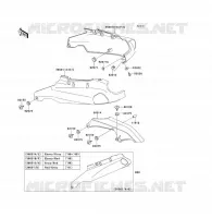 CACHE LAT&Eacute;RAL/GARDE CHAINE pour Kawasaki ZZR1100 1999