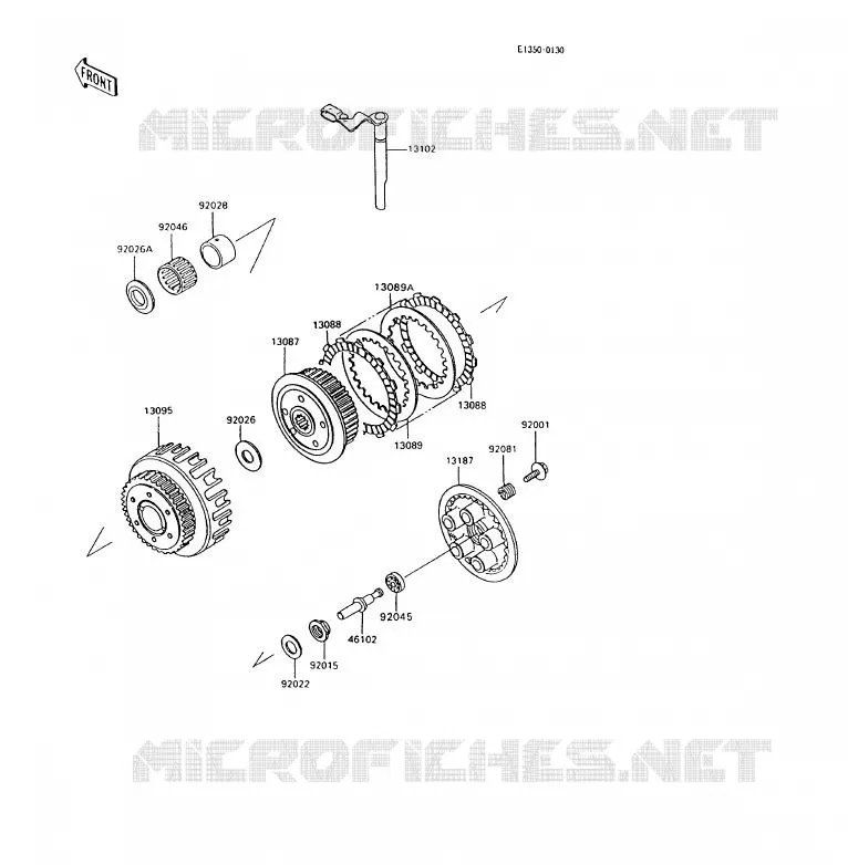 EMBRAYAGE Kawasaki MOTOS 600 1996 GPX600R  ZX600-C9