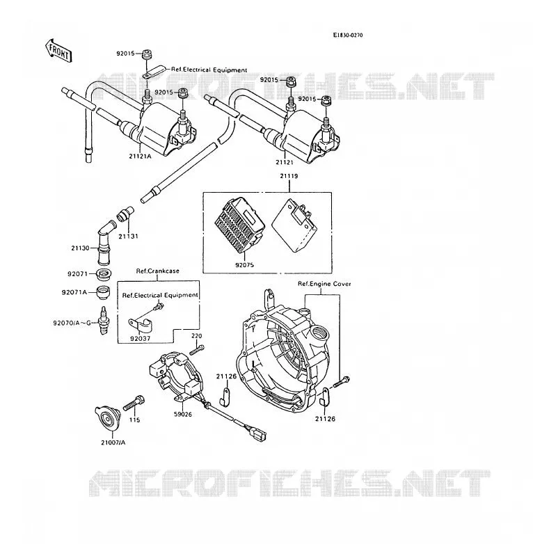 SYSTEME D&acute;ALLUMAGE Kawasaki MOTOS 600 1996 GPX600R  ZX600-C9