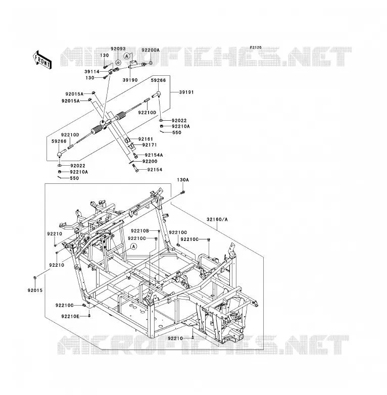 CH&Acirc;SSIS Kawasaki SSV 750 2012 TERYX 750 FI 4X4 LE  KRF750VCS