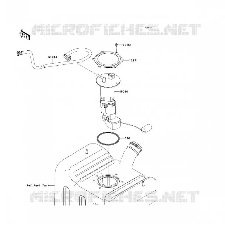 POMPE A ESSENCE Kawasaki SSV 750 2012 TERYX 750 FI 4X4 LE  KRF750VCS