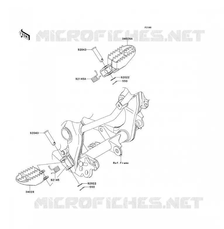 REPOSE PIED Kawasaki TOUT-TERRAIN 140 2011 KLX140L  KLX140BBF