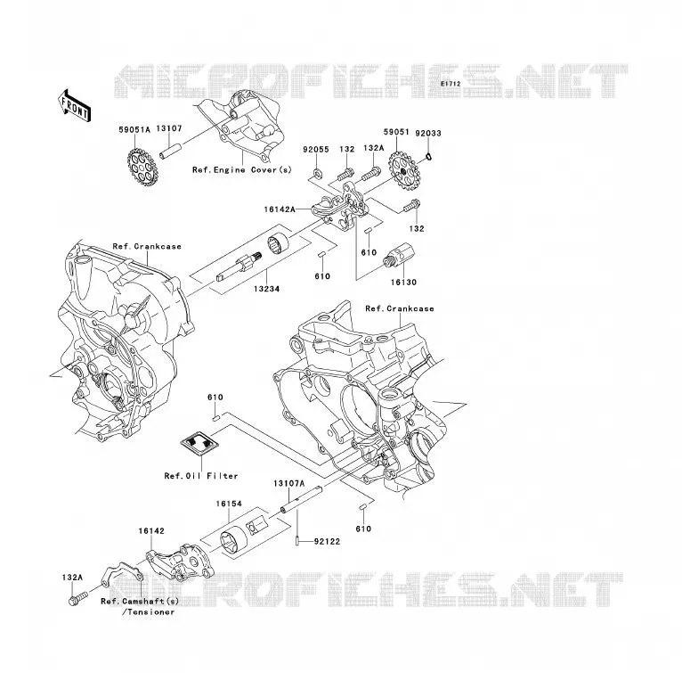POMPE A HUILE Kawasaki TOUT-TERRAIN 450 2009 KX450F  KX450E9FA
