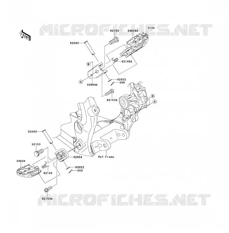REPOSE PIED Kawasaki TOUT-TERRAIN 450 2009 KX450F  KX450E9FA