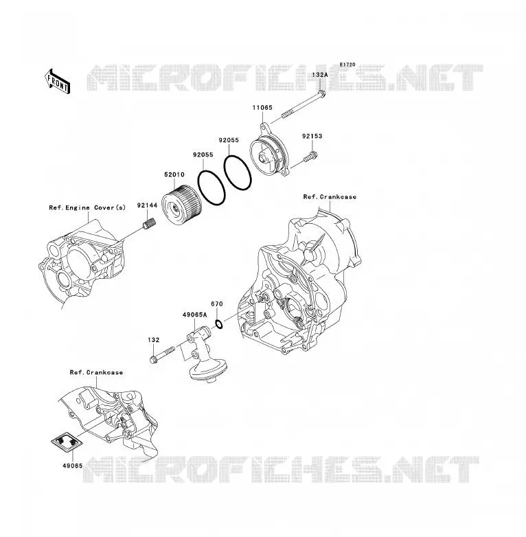 FILTRE &Agrave; HUILE Kawasaki TOUT-TERRAIN 450 2009 KX450F  KX450E9FA