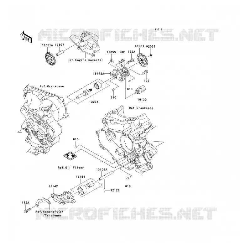 POMPE A HUILE Kawasaki TOUT-TERRAIN 450 2009 KX450F  KX450E9FA