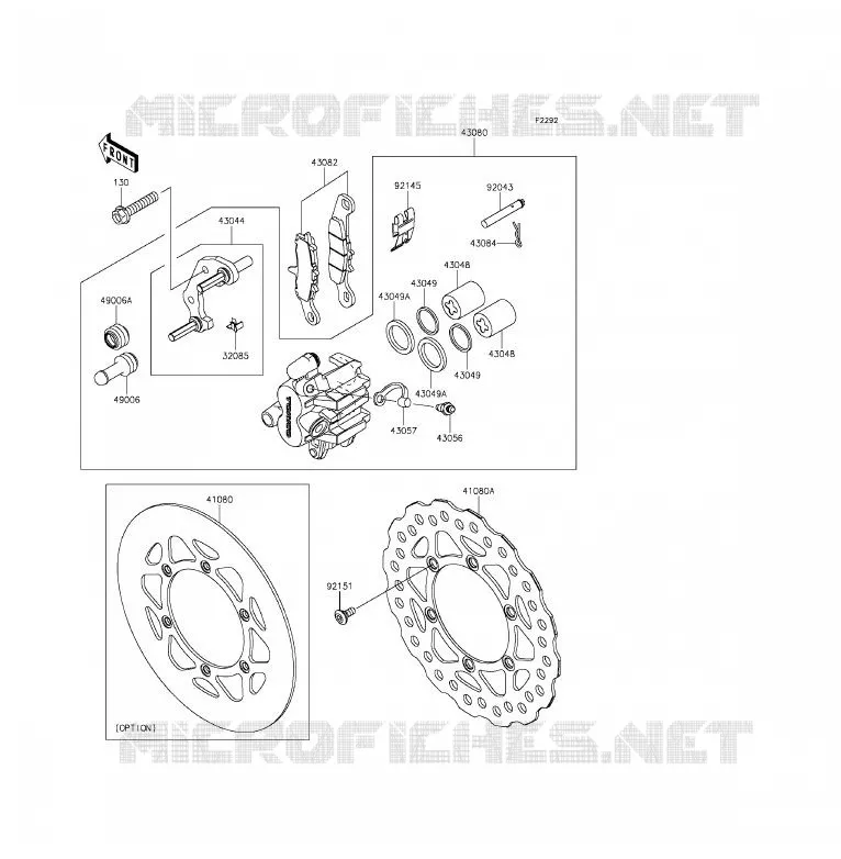 FREIN AVANT Kawasaki TOUT-TERRAIN 85 2016 KX85 - KX85 II  KX85DGF