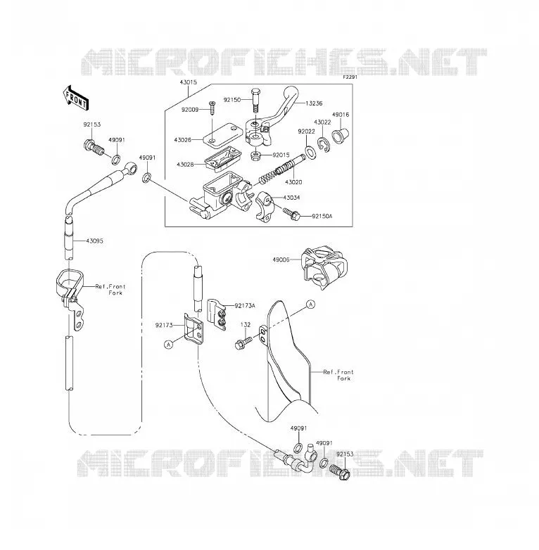 MAITRE CYLINDRE AV Kawasaki TOUT-TERRAIN 85 2016 KX85 - KX85 II  KX85DGF