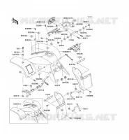 GARDE BOUE AVANT pour Kawasaki KEF300 1999