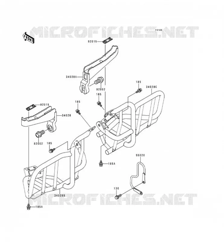 REPOSE PIED Kawasaki QUAD 300 2000 KEF300  KEF300-A6