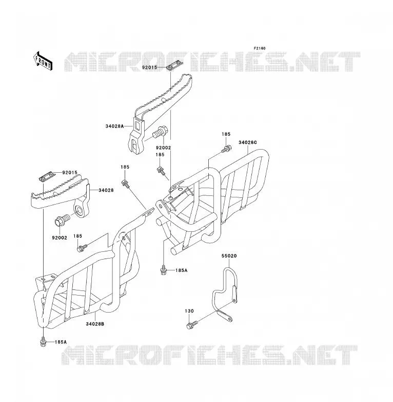 REPOSE PIED Kawasaki QUAD 300 2002 KFX300  KEF300-B2