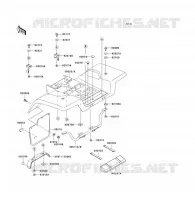 GARDE BOUE ARRI&Egrave;RE pour Kawasaki KFX300 2004