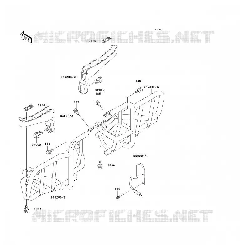REPOSE PIED Kawasaki QUAD 300 2004 KFX300  KEF300-B4