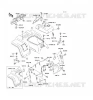 GARDE BOUE AVANT pour Kawasaki KLF220 1999